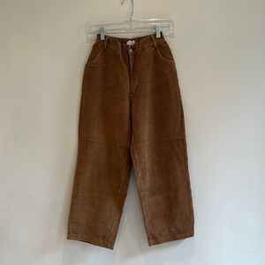 Women’s Shekou cropped wide leg brown corduroy pants